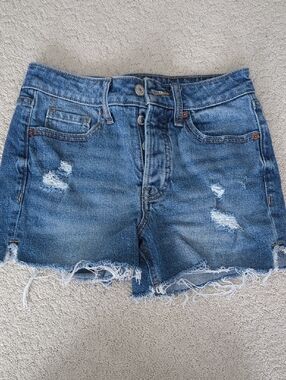 Old Navy OG Straigh Distressed Blue Jean Shorts Size 0